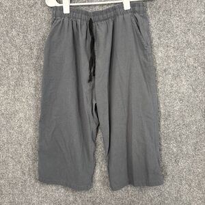 Candy Husky Pants unisex  Size L Gray Capri Pilates Yoga Lounge Beach